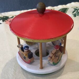 Erzgebirge Wooden Carousel Collectible Toy Used Condition